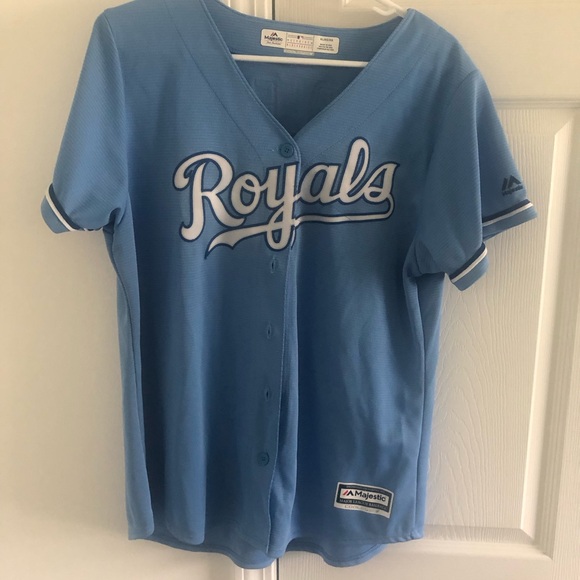 Kansas City Royals Whit Merrifield Light Blue Women’s Fit Custom Jersey - Picture 2 of 3